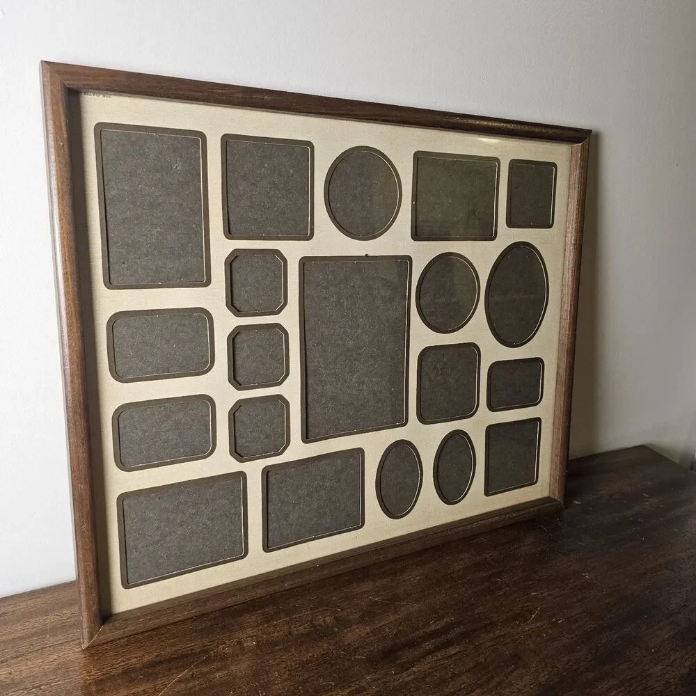 Vintage Multi-Opening Wooden Collage Picture Frame, 20-Photo Display 21